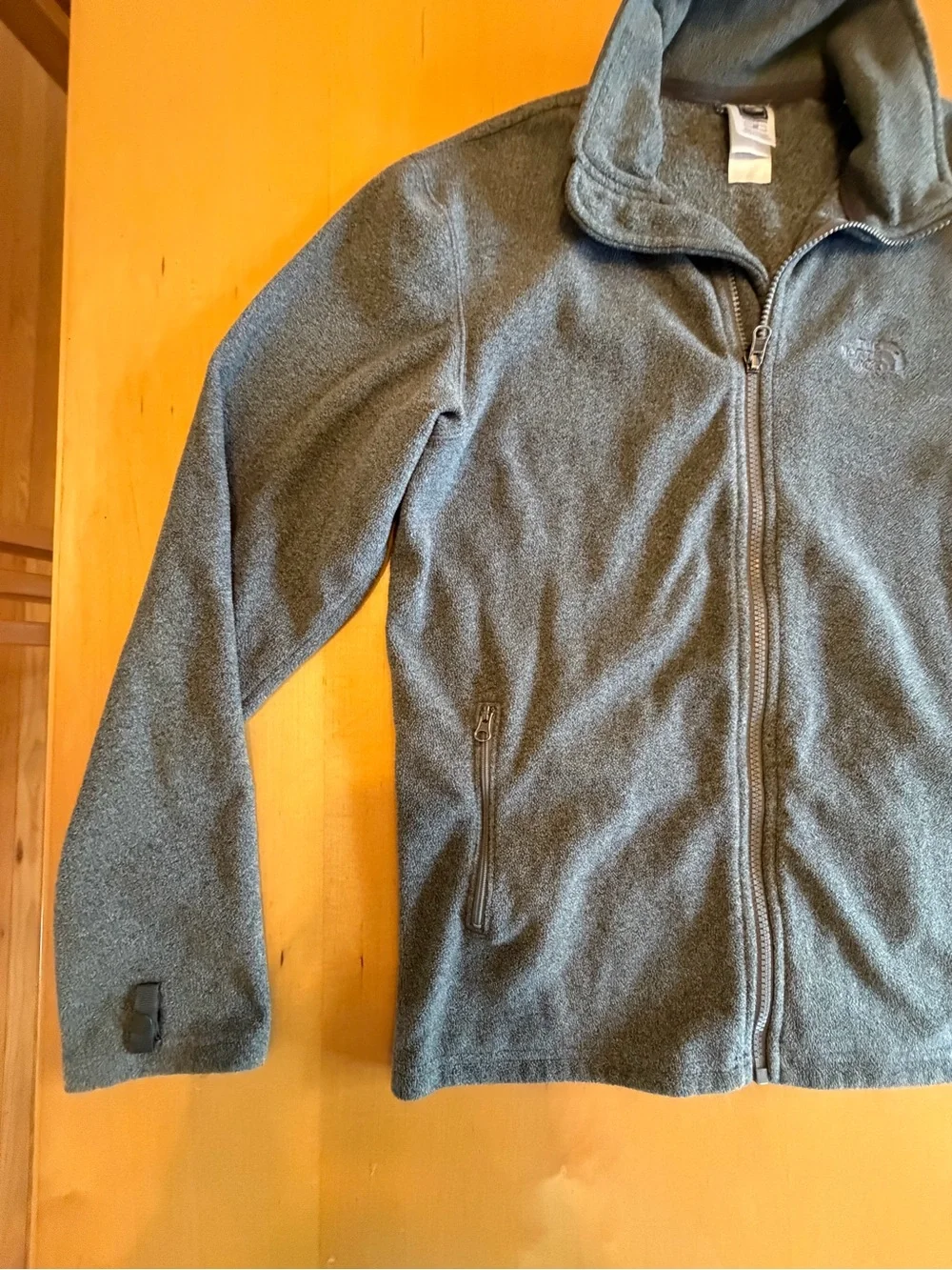 The North Face Gray Full-Zip Fleece Jacket